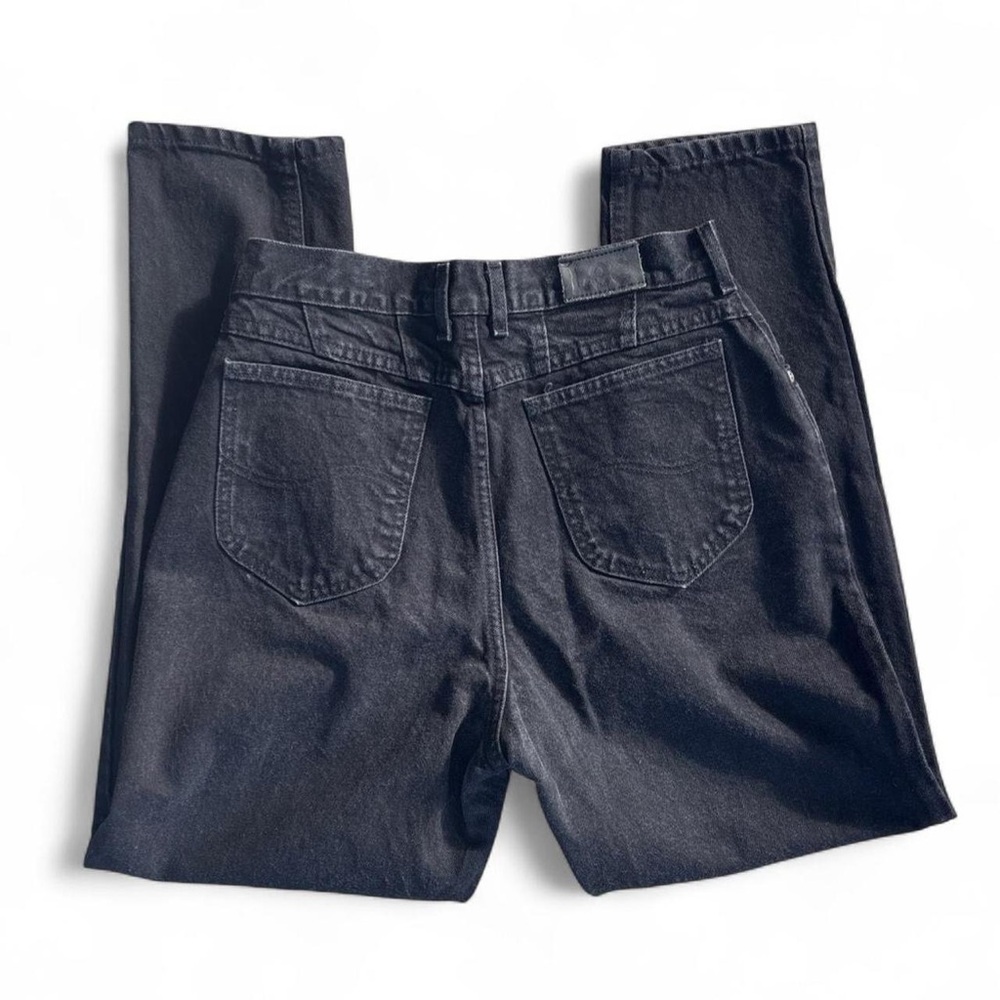 Vintage Lee Black denim high-waisted straight-leg jeans